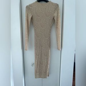Agaci midi dress gold glitter